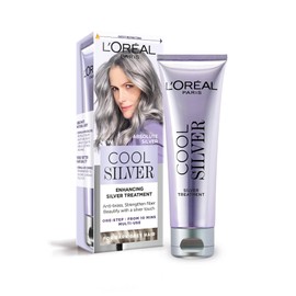 L'Oréal Paris Cool Silver Absolute Silver, Our 1st Enhancing Treatment for Natural Grey Hair, Ammonia-Free Semi-Permanent Colour, Enriched with Cool Dyes & Ceramides