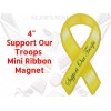 New Single Support Our Troops 4" Mini Military Ribbon Auto