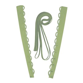 QRBTSCL Corset Kit Wedding Dress Loops Extender Adjustable Fit Satin Corset Back Kit Lace up for Women's Dress Sage Green 16 Inches