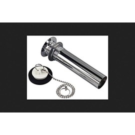 Danco 86781 2-Piece Style Basin Drain with Stopper, for Use with Lavatories, Steel, Chrome Plated