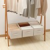 Linen Folding Storage Bins, 3 Pack Large Storage Baskets, Washable,