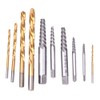 Left Handed Drill Bit and Extractor Set 10 PCS, Damaged