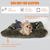 Dog Crate Mat for Dog Cages Olive Green Dog Bed