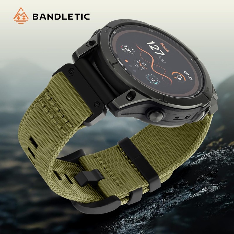 Bandletic 22mm Watch Strap Compatible with Garmin Fenix 6 Pro/Fenix