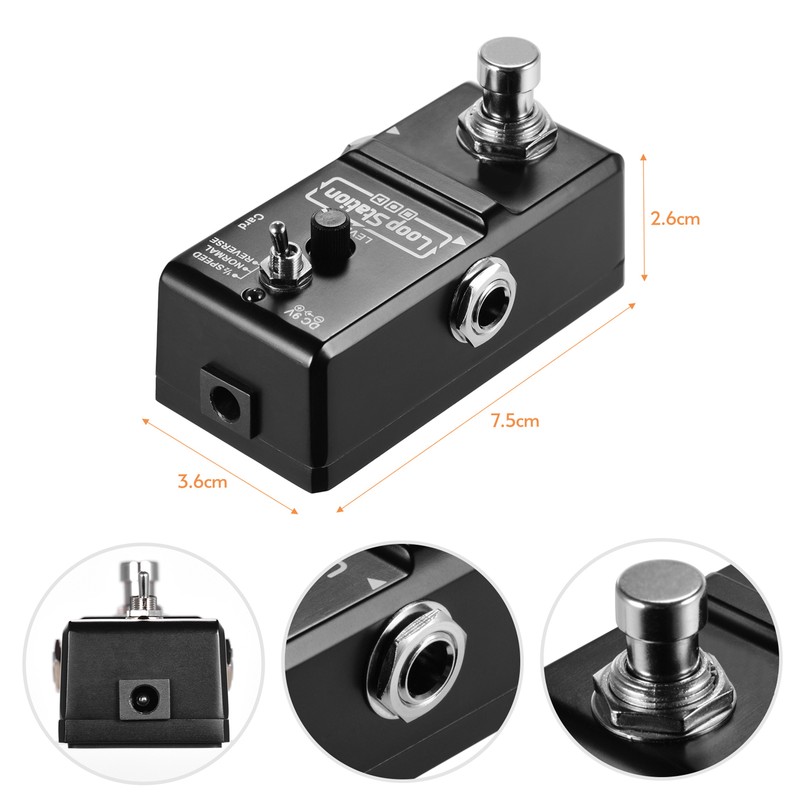 ammoon Loop Station Mini Guitar Looper Effect Pedal 10 Minutes