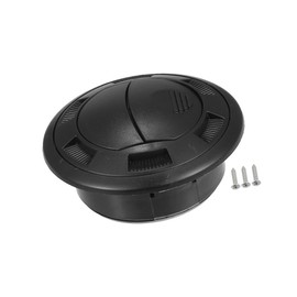 REPAIROCK Universal Dashboard Air Conditioning Outlet Vent Round Air Vent Ventilation Outlet for RV Bus Boat, with Grille, 2.87" Pipe Diameter, Plastic, Black Auto Replacement Parts