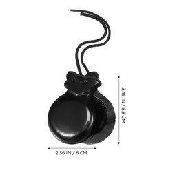 Vaguelly 1 Pair Spanish Castanets Black Wooden Castanets Spanish Hand Percussion Instruments Finger