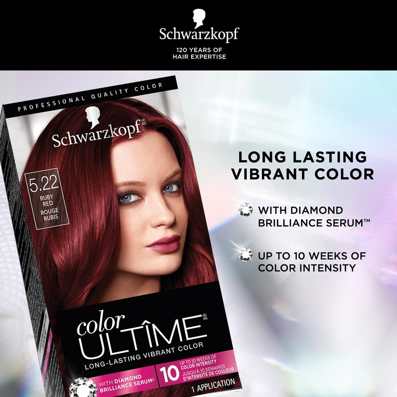 Schwarzkopf Schwarzkopf Color Ultime Permanent Hair Color Cream, 5.22 Ruby