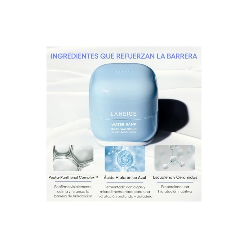 LANEIGE Water Bank Blue Hyaluronic Cream Moisturizer (Crema Hidratante)