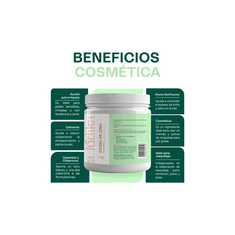 Oxido De Zinc Puro En Polvo Uso Talco, Desodorante 500g