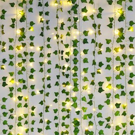 Freyalife Freyalife Fake Vines for Room Decor(12 Pack 84 FT),with CE Certified 80 LED String Lights,Artificial Plant Ivy for Aesthetic Home Bedroom Wall Wedding Party Office Patio Indoor, Outdoor Garden Dcor