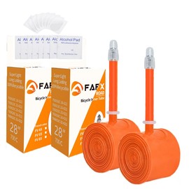 2 Pack Bicycle Inner Tubes for 700 x 18/23/25/28/30/32c, Lightweight Road Bike Inner Tubes with 80mm Valve, Durable Bicycle Tire Tubes for Mountain Bike, Plus 8 x Glueless TPU Tyre Patches