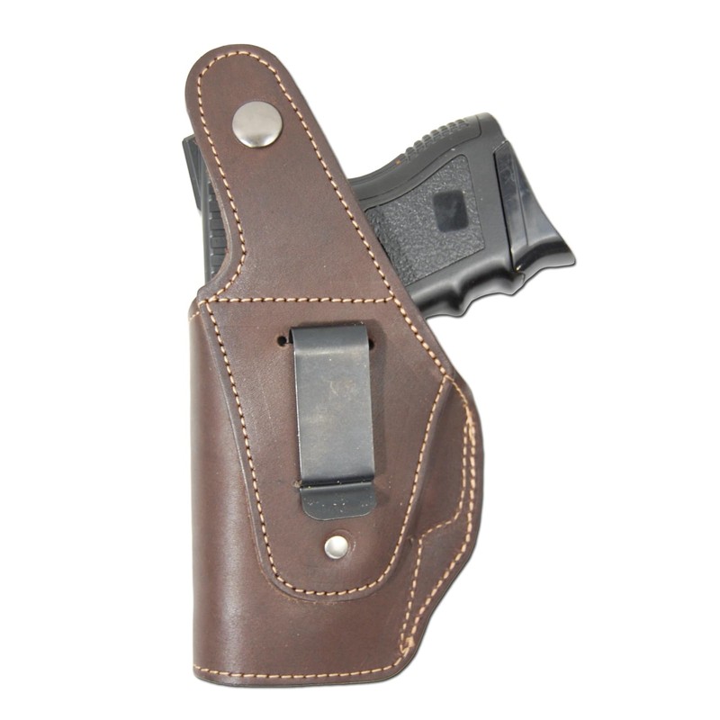 Barsony Brown Leather OWB Belt Clip Holster for Beretta APX