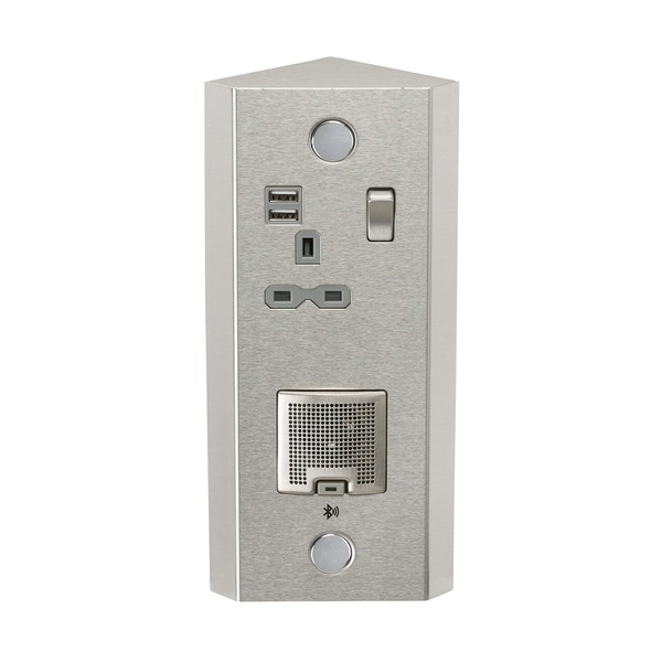 Knightsbridge SKR0013 Vertical Power Station - Single 13A Socket +