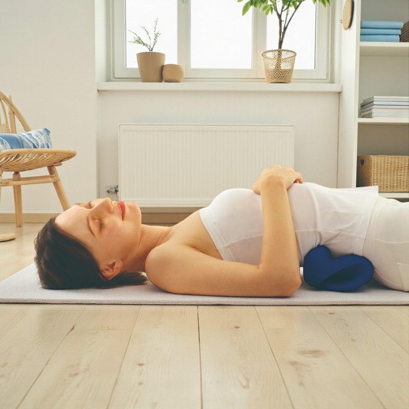 La-VIE 3B-4940 Stretch Neck Pillow, Yoga, Navy