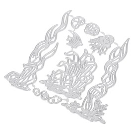 Anneome 1 Set Carbon Steel Cutting Die Stencils for DIY Embossing Sea Creature Designs for Card Making Scrapbooking Durable Practical Crafting Tools