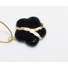 Kintsugi 20mm Black Howlite Broken Sakura Blossom Mended with 23k