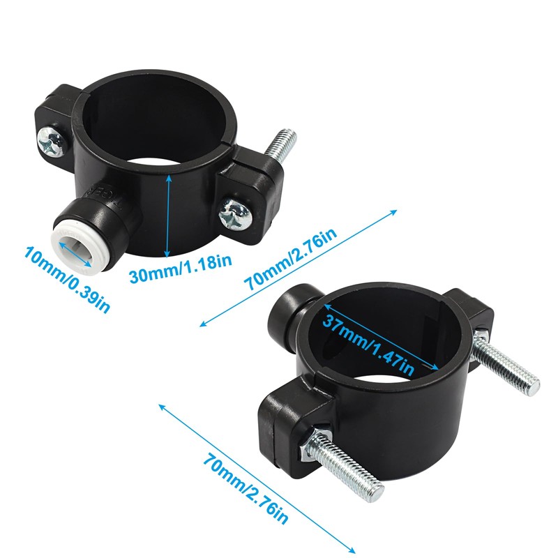 Waziaqoc 2 PCS Drain Saddle Valve with 3/8 Inch Quick