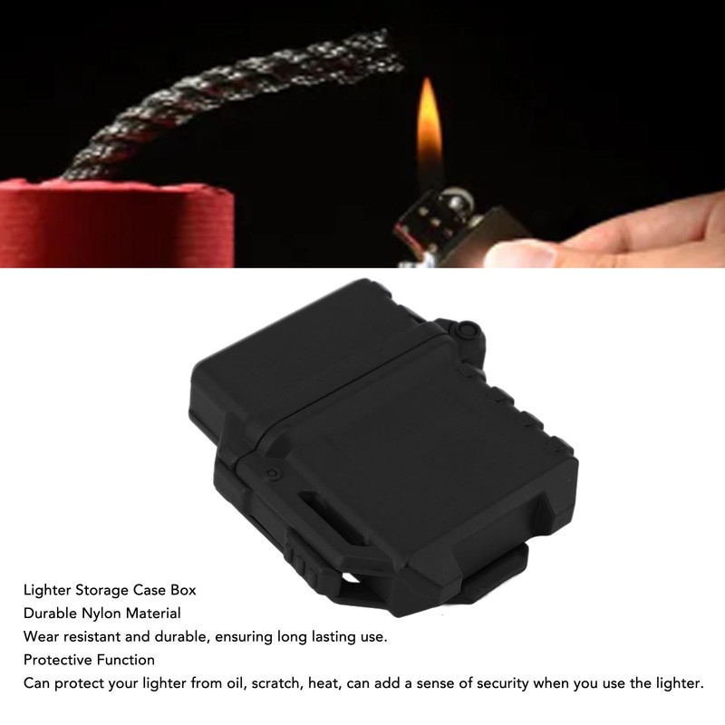 Lighter Storage Case Box Durable Portable Heat Resistant Oil Proof