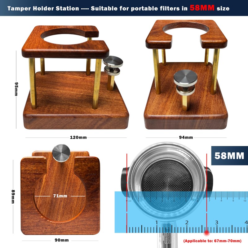 NEOUZA Coffee Tamping Station, Portafilter Stand Holder, Fits Most Espresso