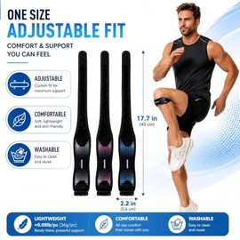 2 Pack Bright Blue Patella Knee Straps, Knee Support for Sports | Shock-Absorbing Silicone Pad, Adjustable Fit, Breathable Comfort, Stay-Put Support, 