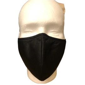 Washable Face Cover W/ Layers Cotton Fiber Filter - Solid And Sleek Black