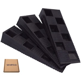 SKIR'CO (4 Pack) Black Plastic Rib Wedges 90 x 30 x 15mm for Levelling and Spacing Interlocking Wedges