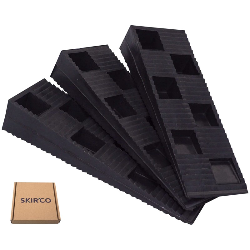 SKIR'CO (4 Pack) Black Plastic Rib Wedges 90 x 30