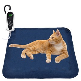 Cat and Dog pet Heating pad 30W, Size M: 18 * 18 ", Waterproof, Constant Temperature, Regular Heating, Intelligent Power Off, with bite-Proof Power Cord Protection and Soft Washable Wool Coat.