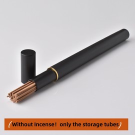 Black ABS Incense Storage Tube, 4/8 Inch Airtight Sealed Incense Stick Holder for Home Travel