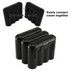 10 cajas de almacenamiento para pilas AA/AA/CR123A, color negro