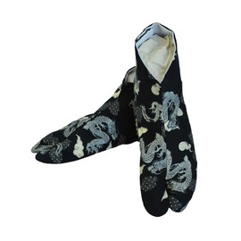 [武蔵野ユニフォーム]【サムライ足袋 ユニセックス 黒龍】 柄足袋 《091-kokuryuu》 (28.0)