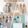 QUELLANCE Wood Wall Hooks for Hanging - 4 Pack Utility