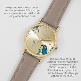 Tikkers RSPB Mink Kingfisher Bird Printed Dial Adult Watch