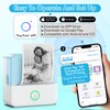 HUIJUTCHEN Mini Printer, Portable Inkless Pocket Printer Wireless Bluetooth Photo