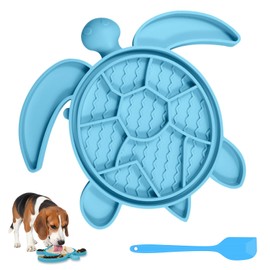 Homey Supply Turtle Lick Mat for Dogs & Cats, Dog Slow Feeder with Suction Cup, Dog Licking Mats for Pet, Food-Safe Silicone Dog Lick Pad, Improve Digestion, Suitable for Various Foods