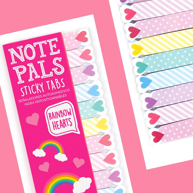 International Arrivals"Note Pals Rainbow Hearts" Sticky Note Pad