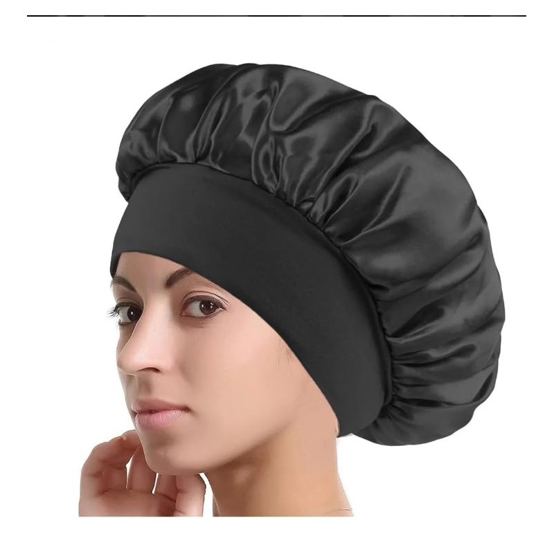 Capó de satén, gorros de seda para dormir con banda