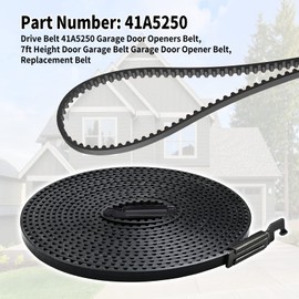 237 inch 41A5250 Garage Door Drive Opener Belt, for 7ft Garage Door Compatible with Liftmaster Chamberlain,craftman,Sentex,Whisper Doo.The 41AB050-2 Belt spacing of Rubber Ribs is 0.15 inch