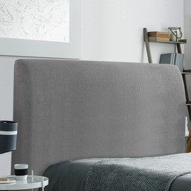 TIANSHU Stretch Bed Headboard Covers Dust Proof Bed Head Protector Cover for Bedroom Décor (Light Gray, length 180cm-205cm)