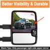 Senzeal Passenger Side Heated Mirror Upper Tow Mirror Glass Replacement