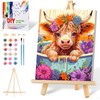 Mowana Cow Paint by Numbers Kit for Adults Beginners Framed,