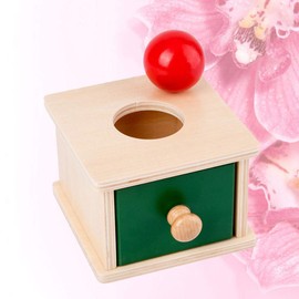 STOBOK Wooden Ball Box Toy Montessori Toy Hand Eye Coordination Ball Box Teaching Aids Preschool Education Toy for Children Toddler Toddler