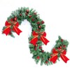 4Pcs Red Christmas Bows Xmas Wreaths Bows Sequin Bow Ties