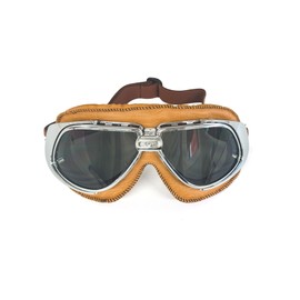 CRG Sports Motorcycle Goggle Vintage Aviator Pilot Style Cruiser Scooter Motocross Goggles for Men, Women, Adults