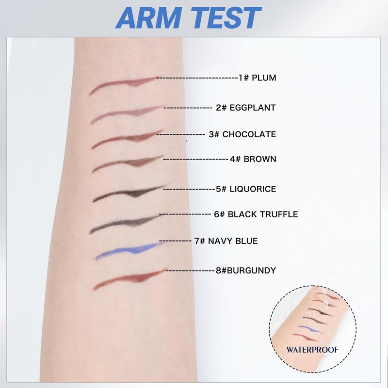 Navy Blue Waterproof Eyeliner Pencil with Sharpener, 07