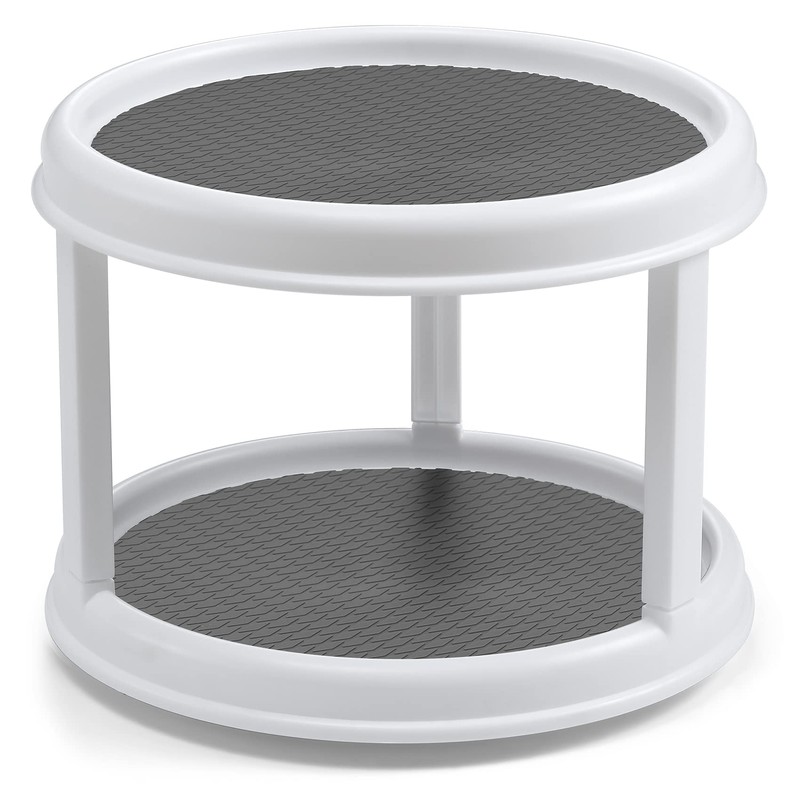 2 Pack, 2 Tier 10" Turntable Lazy Susan Spice Organizer