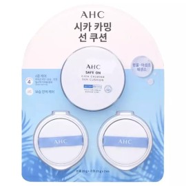 Guitar 에이에이치씨 세이프온 시카 카밍 선쿠션EX SPF50+ 본품 25g 1개 + 리필 25g 2개 AHC Safe On Cica Calming Sun Cushion EX SPF50+ 25g 1pc + Refill 25g 2pcs