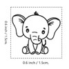 Elephant Rubber Stamp, 3/5 Inch Small Mini Stamp for Scrapbooking