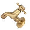 Wall Mounted Vintage Solid Brass Faucet Single Cold Water Tape